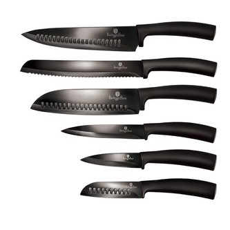 Sada nožů s nepřilnavým povrchem 6 ks Shiny Black Collection