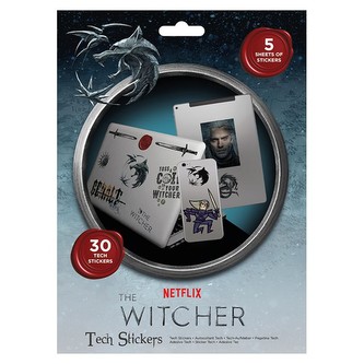 Samolepky na elektroniku Netflix|The Witcher|Zaklínač: Monster Hunter set 5 listů (18 x 24 cm)