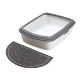 Půlkruhová PVC předložka šedá k WC 59 x 35cm