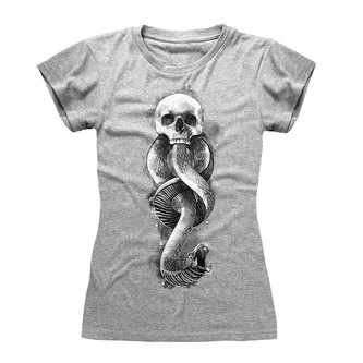 Dámské tričko Harry Potter: Dark Arts Snake (M) šedá bavlna