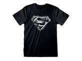 Pánské tričko DC Comics|Superman: Distressed Mono Logo (M) černé bavlna
