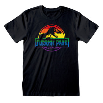 Pánské tričko Jurassic Park|Jurský Park: Logo Pride (XL) černá bavlna