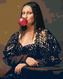 Malování podle čísel - MONA LISA S BUBLINOU - 80x100 cm, vypnuté plátno na rám