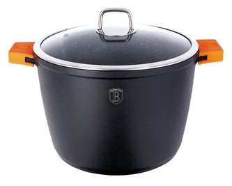 Hrnec s mramorovým povrchem a poklicí 24 cm Granit Diamond Line BERLINGERHAUS BH-1100