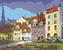 Malování podle čísel - ŘADOVÉ DOMKY - 80x100 cm, bez rámu a bez vypnutí plátna