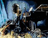 Malování podle čísel - UMĚLKYNĚ - 80x100 cm, vypnuté plátno na rám