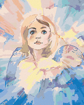 Malování podle čísel - MALÝ VÁNOČNÍ ANDĚL - 40x50 cm, bez rámu a bez vypnutí plátna