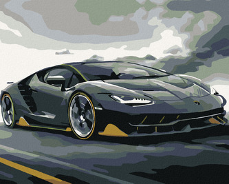Malování podle čísel - LAMBORGHINI - 40x50 cm, vypnuté plátno na rám