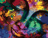 Malování podle čísel - ABSTRAKTNÍ BUDDHA - 80x100 cm, vypnuté plátno na rám