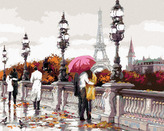 Malování podle čísel - MOST V PAŘÍŽI (RICHARD MACNEIL) - 80x100 cm, vypnuté plátno na rám