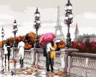 Malování podle čísel - MOST V PAŘÍŽI (RICHARD MACNEIL) - 80x100 cm, vypnuté plátno na rám