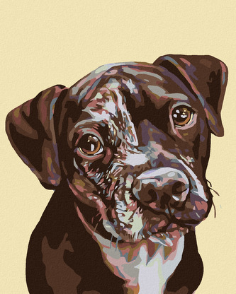 Malování podle čísel - FLEKATÉ ŠTĚNĚ - 40x50 cm, bez rámu a bez vypnutí plátna