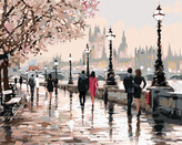 Malování podle čísel - SAKURY V PRAZE (RICHARD MACNEIL) - 80x100 cm, vypnuté plátno na rám