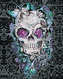 Malování podle čísel - LEBKA S MOTÝLI A KVĚTY - 80x100 cm, vypnuté plátno na rám