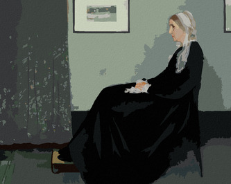 Malování podle čísel - WHISTLEROVA MATKA (J. MCNEILL WHISTLER) - 80x100 cm, vypnuté plátno na rám