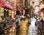 Malování podle čísel - PÁR U KAVÁRNY (RICHARD MACNEIL) - 80x100 cm, vypnuté plátno na rám