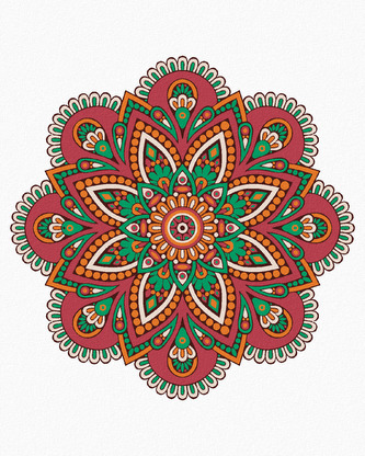 Malování podle čísel - MANDALA VI - 80x100 cm, vypnuté plátno na rám