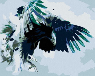 Malování podle čísel - LOVÍCÍ OREL - 80x100 cm, bez rámu a bez vypnutí plátna