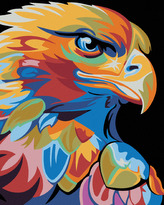 Malování podle čísel - BAREVNÝ OREL - 80x100 cm, bez rámu a bez vypnutí plátna