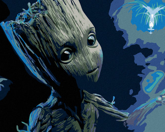 Malování podle čísel - GROOT - 40x50 cm, vypnuté plátno na rám