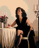 Malování podle čísel - ČEKÁNÍ PŘED VEČEŘÍ - 80x100 cm, vypnuté plátno na rám