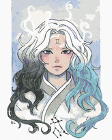 Malování podle čísel - ŽENA BLÍŽENEC - 40x50 cm, bez rámu a bez vypnutí plátna