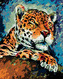 Malování podle čísel - ČÍHAJÍCÍ GEPARD - 40x50 cm, bez rámu a bez vypnutí plátna