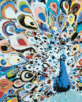 Malování podle čísel - MALOVANÝ PÁV II - 80x100 cm, vypnuté plátno na rám