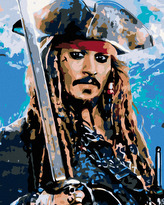 Malování podle čísel - JACK SPARROW II - 80x100 cm, bez rámu a bez vypnutí plátna