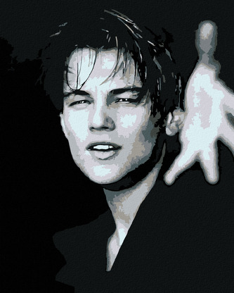 Malování podle čísel - LEONARDO DICAPRIO - 80x100 cm, bez rámu a bez vypnutí plátna