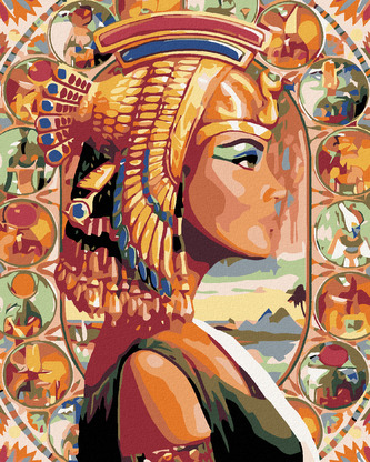Malování podle čísel - KRÁLOVNA EGYPTA - 80x100 cm, vypnuté plátno na rám