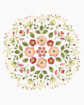 Malování podle čísel - KVĚTINOVÁ MANDALA - 80x100 cm, bez rámu a bez vypnutí plátna