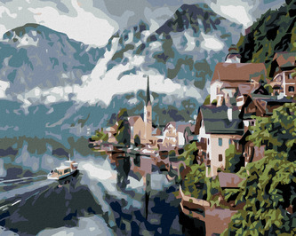 Malování podle čísel - HALLSTATT - 40x50 cm, vypnuté plátno na rám