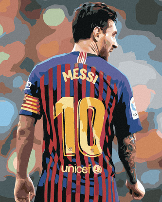 Malování podle čísel - MESSI - 80x100 cm, vypnuté plátno na rám