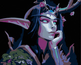 Malování podle čísel - NIGHT ELF - 80x100 cm, vypnuté plátno na rám