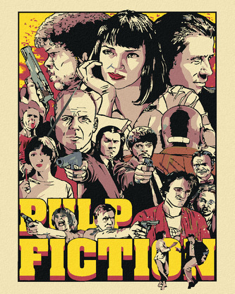 Malování podle čísel - PULP FICTION - 80x100 cm, vypnuté plátno na rám