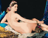Malování podle čísel - VELKÁ ODALISKA (J. A. D. INGRES) - 80x100 cm, vypnuté plátno na rám