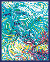 Malování podle čísel - VLNY - 80x100 cm, bez rámu a bez vypnutí plátna