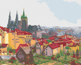 Malování podle čísel - PRAŽSKÝ HRAD - 80x100 cm, vypnuté plátno na rám