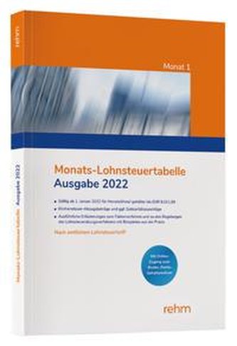 Monats-Lohnsteuertabelle 2022