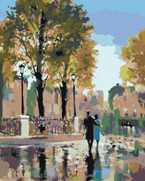 Malování podle čísel - NA PROCHÁZCE V PARKU - 40x50 cm, bez rámu a bez vypnutí plátna
