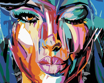 Malování podle čísel - POMALOVANÁ KRÁSKA - 40x50 cm, bez rámu a bez vypnutí plátna