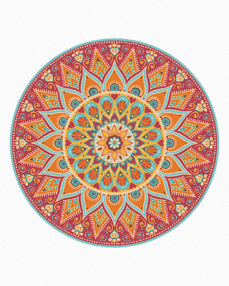 Malování podle čísel - MANDALA - 80x100 cm, bez rámu a bez vypnutí plátna