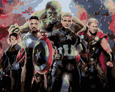 Malování podle čísel - AVENGERS ENDGAME - 80x100 cm, vypnuté plátno na rám
