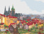 Malování podle čísel - PRAŽSKÝ HRAD - 80x100 cm, bez rámu a bez vypnutí plátna