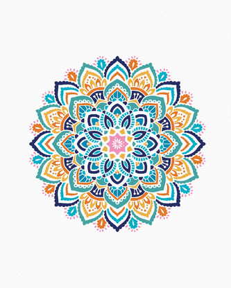 Malování podle čísel - MANDALA II - 40x50 cm, vypnuté plátno na rám