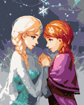 Malování podle čísel - LEDOVÉ KRÁLOVSTVÍ II - 80x100 cm, bez rámu a bez vypnutí plátna