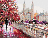 Malování podle čísel - CLARE BRIDGE V ANGLII (RICHARD MACNEIL) - 80x100 cm, vypnuté plátno na rám