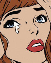 Malování podle čísel - UPLAKANÁ - 40x50 cm, bez rámu a bez vypnutí plátna