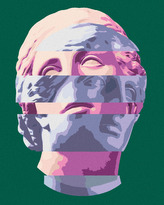 Malování podle čísel - BAREVNÁ ANTICKÁ SOCHA - 40x50 cm, vypnuté plátno na rám